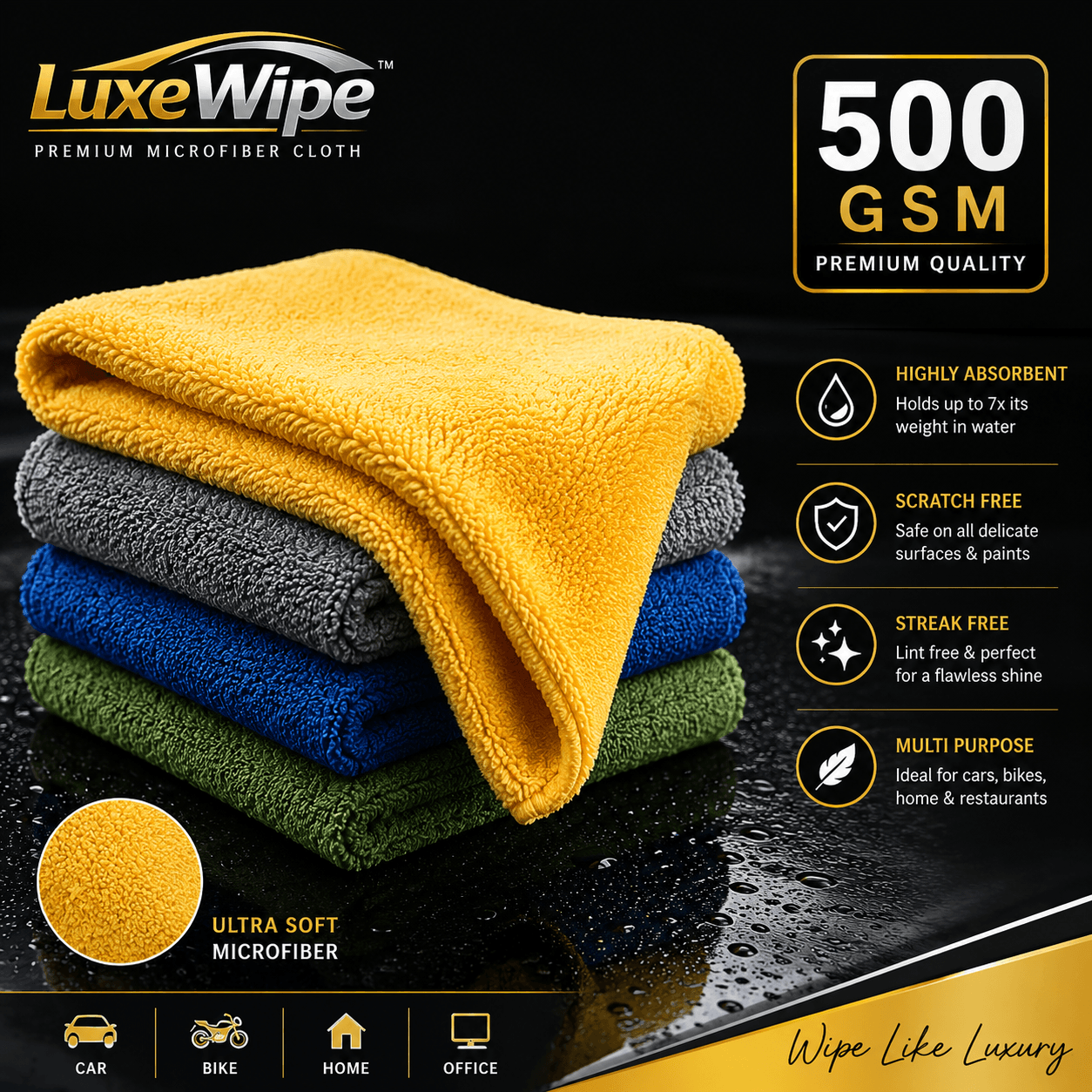500 GSM Microfiber Cloth